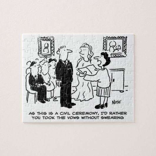 Zivile Hochzeitsfeier in einer Kanzlei Puzzle (Horizontal)