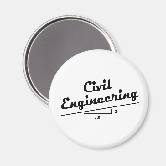 Zivile Ingenieurbahn Magnet (Vorderseite/Rückseite)