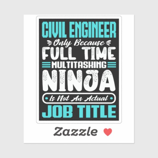 Zivile Ingenieurberufe Aufkleber (Blatt)