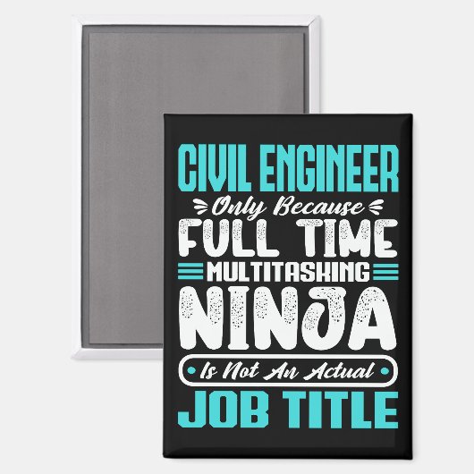Zivile Ingenieurberufe Magnet (Vorderseite/Rückseite)