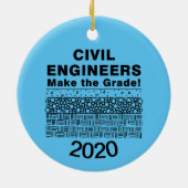 Zivile Ingenieure machen die Note Keramik Ornament (Hinten)
