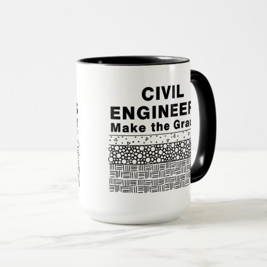 Zivile Ingenieure machen die Tasse der Stufe (VorderseiteRechts)