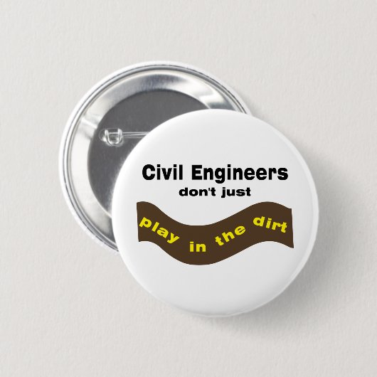 Zivile Ingenieure spielen Button (Vorne & Hinten)