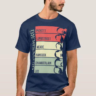 Zivile Kriege Bärten Gettysburg Bart Alte Schule T-Shirt
