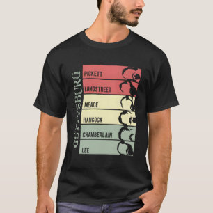 Zivile Kriege Gettysburg Bart Alte Schule T-Shirt