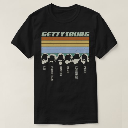 Zivile Kriege Gettysburg Bart Geschenk Alte Schule T-Shirt (Design vorne)