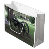 Zivile Kriegs-Kanone Gettysburg Pennsylvania Große Geschenktüte (Vorderseite Schrägansicht)