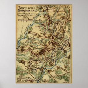 Zivile Kriegs-Karte Vintager Poster