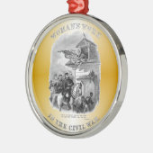 Zivile Kriegs-Verzierung Silbernes Ornament (Links)