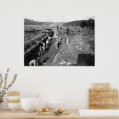Zivile Kriegsbahn in Clifton, Virginia, 1863 Poster (Küche)