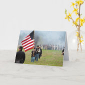 Zivile Kriegserneuerung - Flag Boy - Grußkarte Karte (Gelbe Blume)