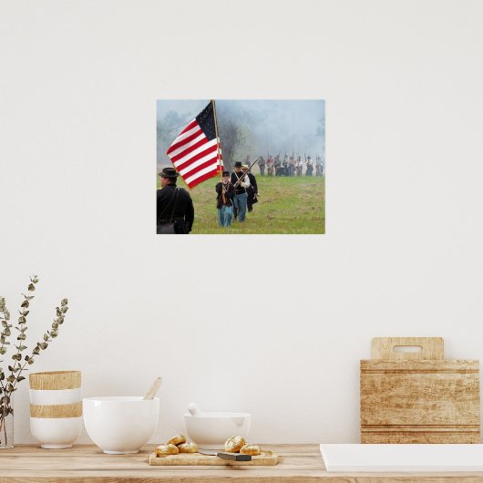 Zivile Kriegserneuerung - Flaggenjunge Poster (Küche)