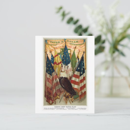Zivile Kriegsgefechtsflaggen Nr. 1 Postkarte (Stehend Vorderseite)