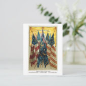 Zivile Kriegsgefechtsflaggen Nr. 3 Postkarte (Stehend Vorderseite)