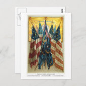 Zivile Kriegsgefechtsflaggen Nr. 3 Postkarte (Vorne/Hinten)