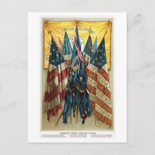 Zivile Kriegsgefechtsflaggen Nr. 3 Postkarte (Vorderseite)