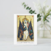 Zivile Kriegsgefechtsflaggen Nr. 4 Postkarte (Stehend Vorderseite)