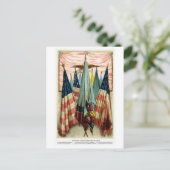 Zivile Kriegsgefechtsflaggen Nr. 5 Postkarte (Stehend Vorderseite)