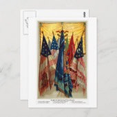 Zivile Kriegsgefechtsflaggen Nr. 6 Postkarte (Vorne/Hinten)