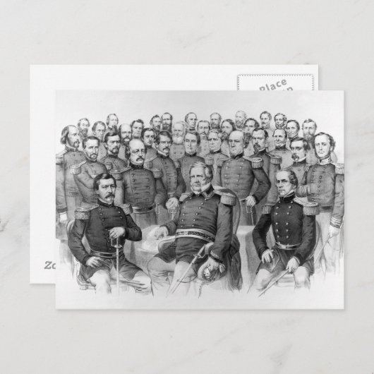 Zivile Kriegsgeneräle der Postkarten der Gewerksch (Vorne/Hinten)