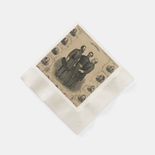 Zivile Kriegshelden 🛡️ Feier Serviette (Ecke)