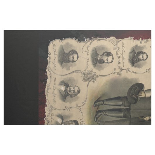 Zivile Kriegshelden 🎖️ US-Konföderate Generals Stoff (Fat Quarter (45,7 x 55,9 cm))