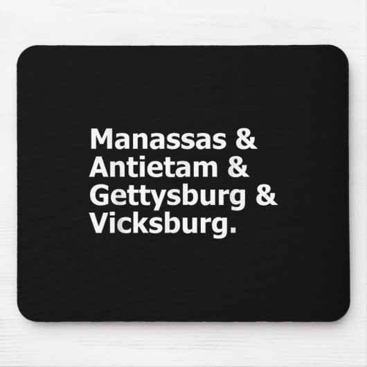 Zivile Kriegskämpfe Manas Antietam Gettysburg Vick Mousepad (Vorne)