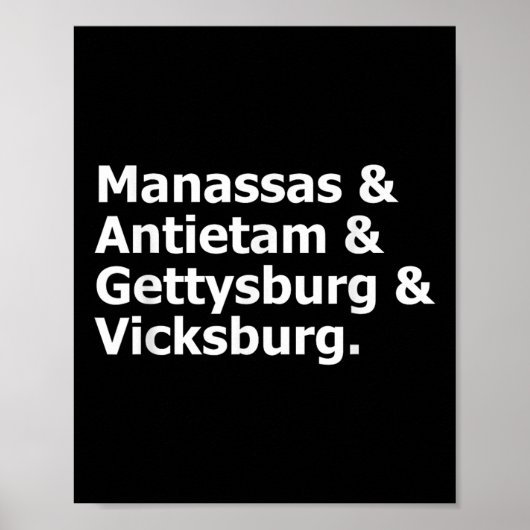 Zivile Kriegskämpfe Manas Antietam Gettysburg Vick Poster (Vorne)