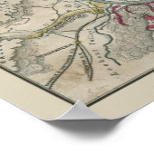 Zivile Kriegskarte Chattanooga und Vicinity Poster (Ecke)