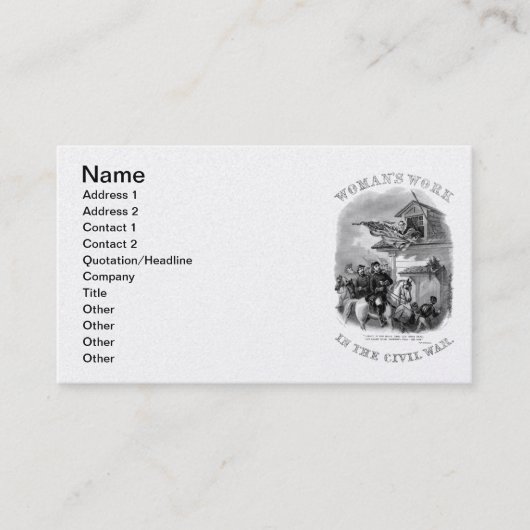 Zivile Kriegskarte Visitenkarte (Vorderseite)