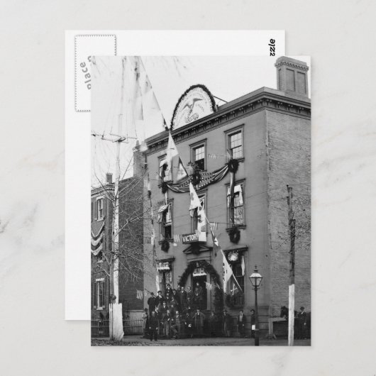 Zivile Kriegskleidung, 1865 Postkarte (Vorne/Hinten)