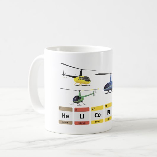 Zivile leichte Hubschrauber Chemie Kaffeetasse (Vorderseite Links)