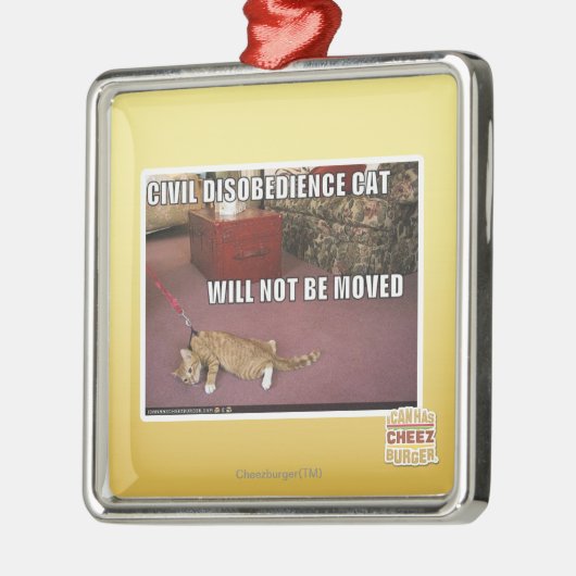 Zivile Missachtungs-Katze Ornament Aus Metall (Links)