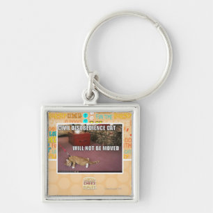 Zivile Missachtungs-Katze Schlüsselanhänger