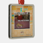 Zivile Missachtungs-Katze Silbernes Ornament (Rechts)