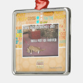 Zivile Missachtungs-Katze Silbernes Ornament (Links)