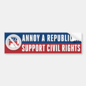 Zivile Rechte Soziale Gerechtigkeit Annoy Ein Repu Autoaufkleber (Vorne)