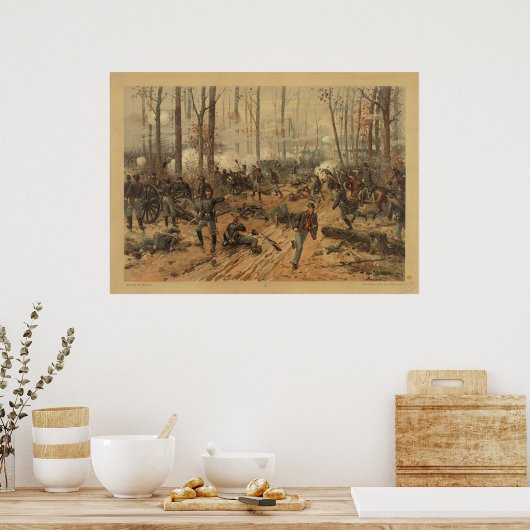 Zivile Schlacht von Shiloh durch Thur de Thulstrup Poster (Küche)