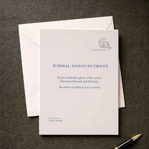 Zivile Trauung Nicht-traditionelle Hochzeitsanze Einladung