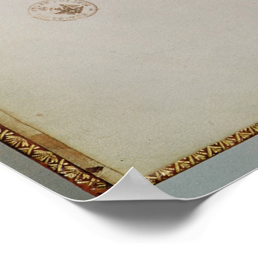 Ziviler Code, auf der Titelseite geöffnet, 1804 Poster (Ecke)