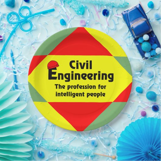 Ziviler Engineeringblock Pappteller (Party)