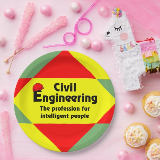 Ziviler Engineeringblock Pappteller (Party)