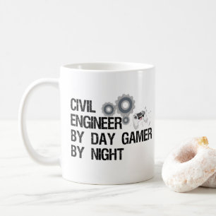 Ziviler Ingenieur bei TagesGamer bei Nachtkaffee T Kaffeetasse