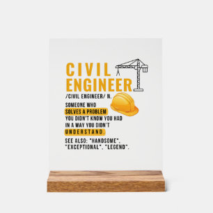 Ziviler Ingenieur Definition Funny Gift Acrylschild