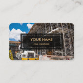 Ziviler Ingenieur (elegantes Foto überlagert) Visitenkarte (Vorderseite)