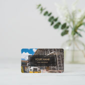 Ziviler Ingenieur (elegantes Foto überlagert) Visitenkarte (Stehend Vorderseite)