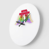 Ziviler Ingenieur - farbenfrohe Funny Present für Große Wanduhr (Winkel)