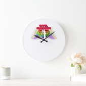 Ziviler Ingenieur - farbenfrohe Funny Present für Große Wanduhr (Zuhause)