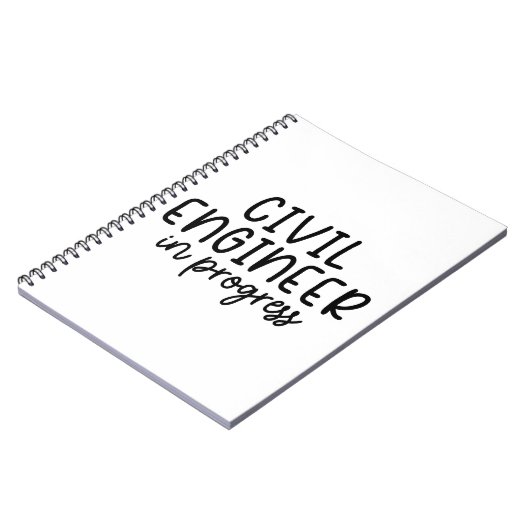 Ziviler Ingenieur im Gange Notizblock (Linke Seite)