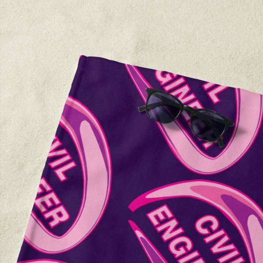 Ziviler Ingenieur in Rosa Strandtuch (Beispiel)